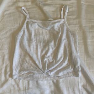 White cropped tank top